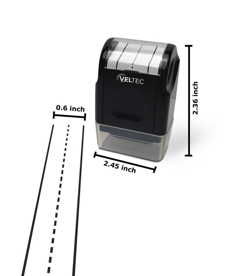 Veltec Dashed Handwriting Lines Practice Roller Stamp for Kids, Parents and Teachers (Black) - Image 2